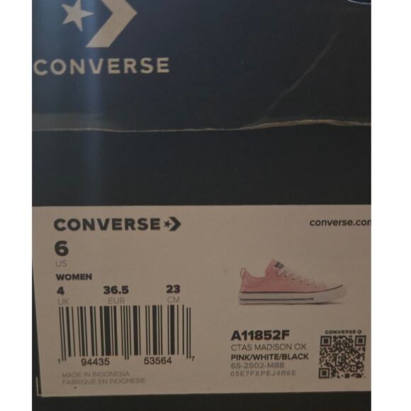 Converse CTAS Madison OX Shoes Pink/White/Black Women’s US 6 – New in Box - Picture 7 of 8